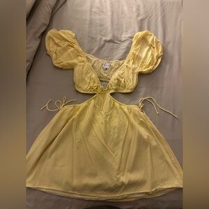 Sabo Skirt Light Yellow cutout Dress
